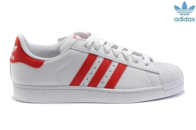 adidas superstar blanc et rouge femme